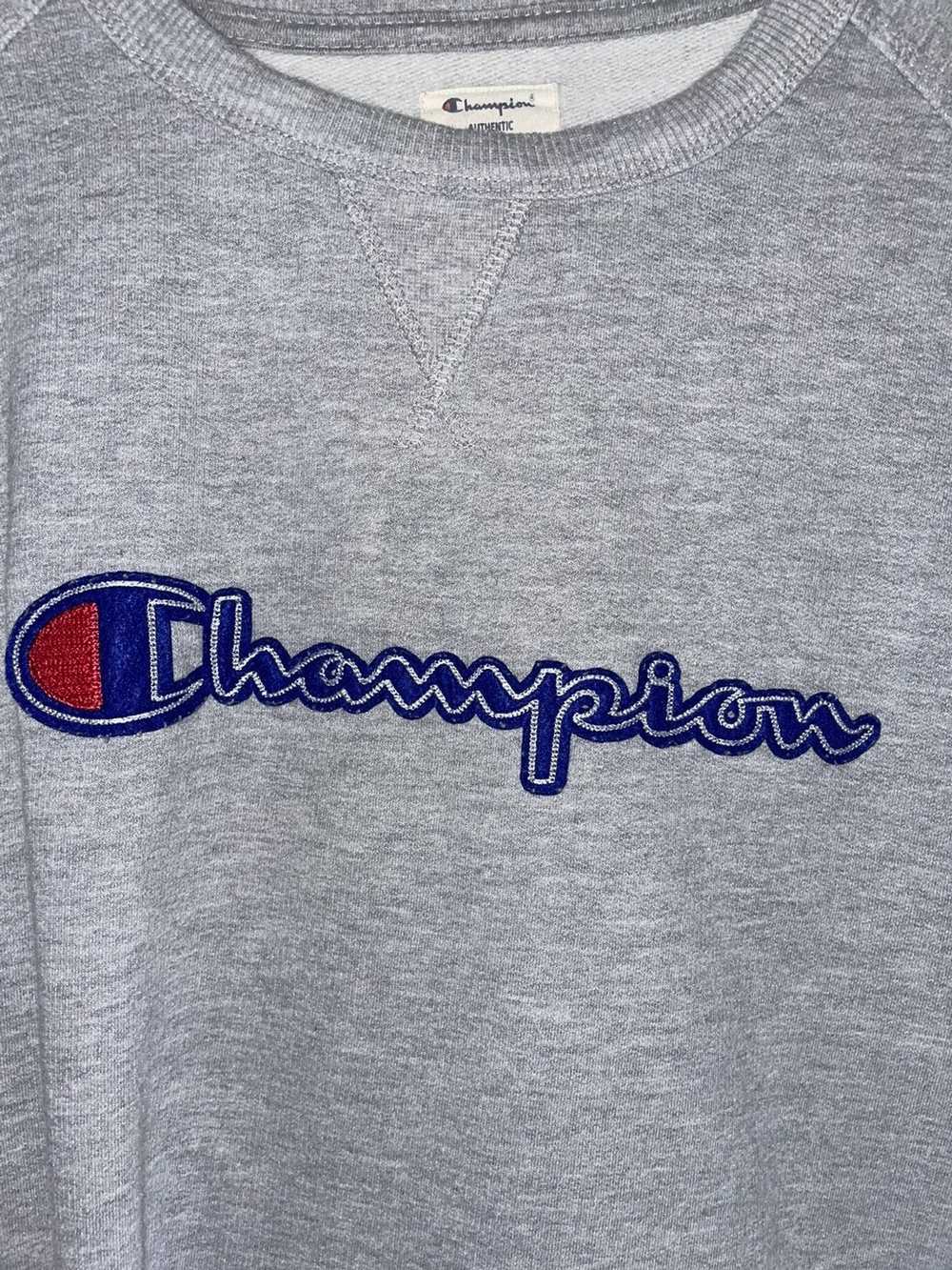 Champion Champion Embroided Gray Crew Neck Sweats… - image 2