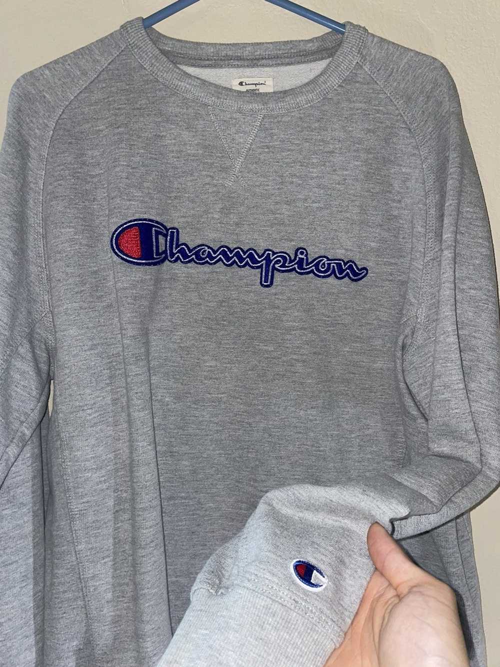 Champion Champion Embroided Gray Crew Neck Sweats… - image 4