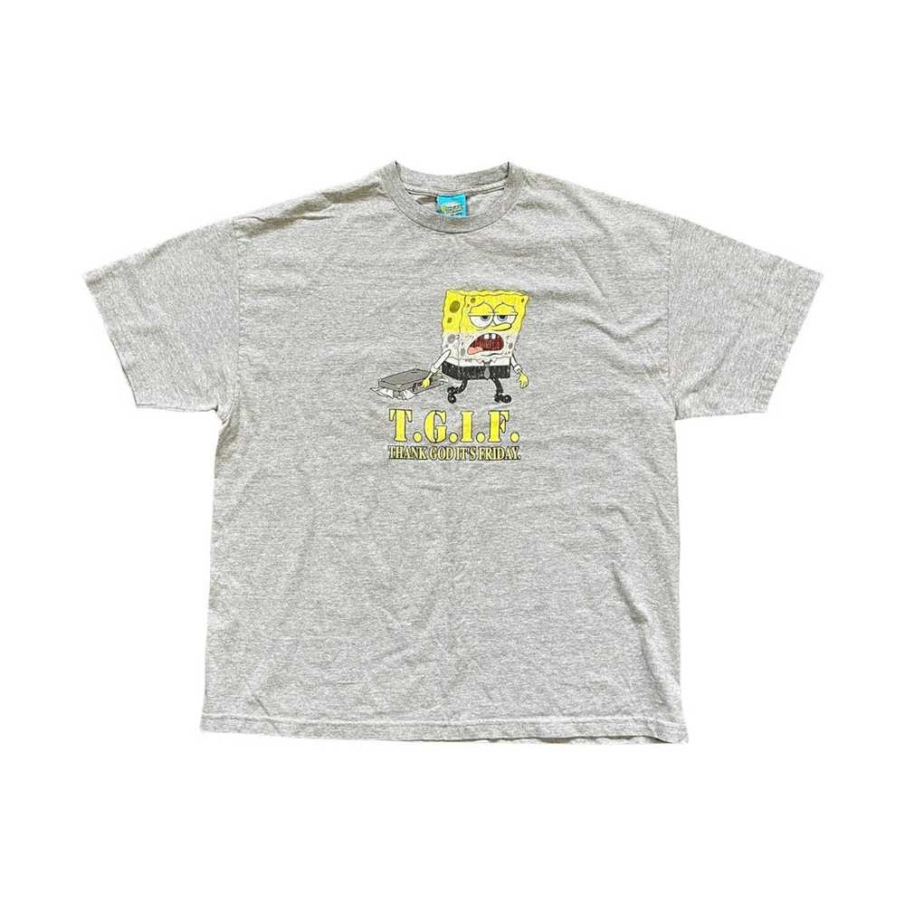 Vintage 2002 spongebob squarepants TGIF tee - image 1