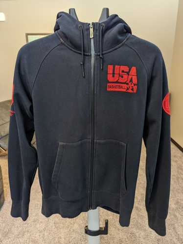 Men's Nike Navy Team USA Basketball Courtside Performance Pullover Hoodie