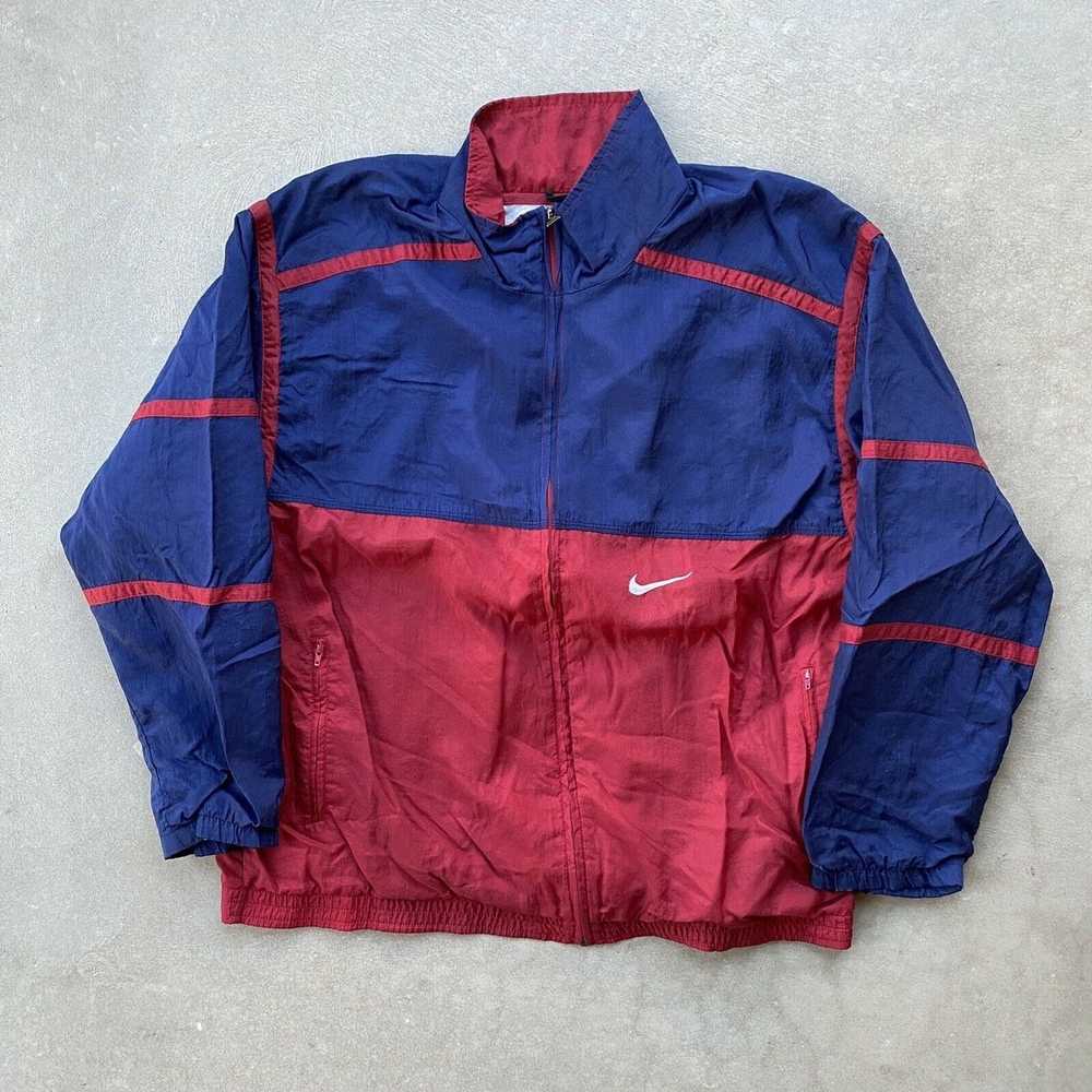 Nike × Vintage Vintage 90s Nike White Tag Lined W… - image 1