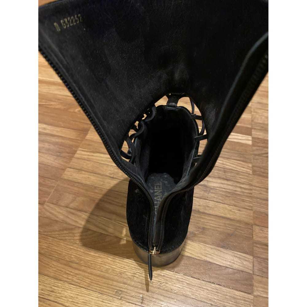 Chanel Velvet ankle boots - image 8