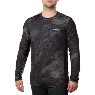 Magellan Outdoors Men's 3X Casting Crew Print Long Sleeve Fishing Shirt  coral