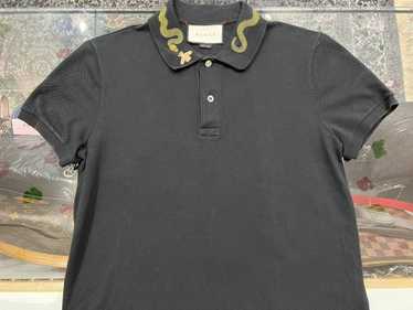 Gucci Luxury Black Monogram Polo Shirt - Tagotee