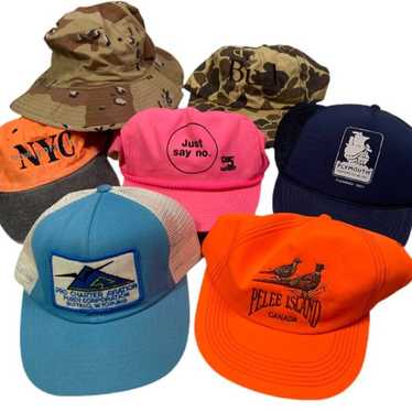 Camo × Vintage Vintage Hat Lot (7 Items) - image 1