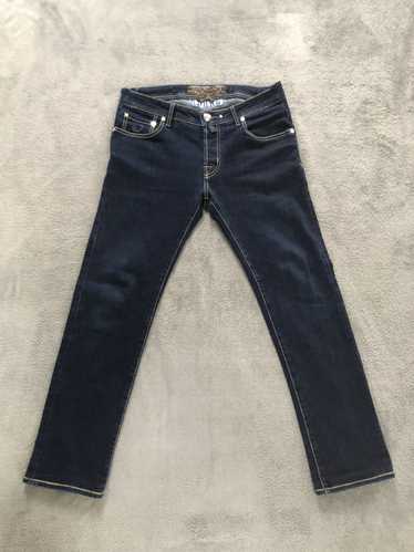 Jacob Cohën Beaded-Monogram Slim-Fit Straight Jeans