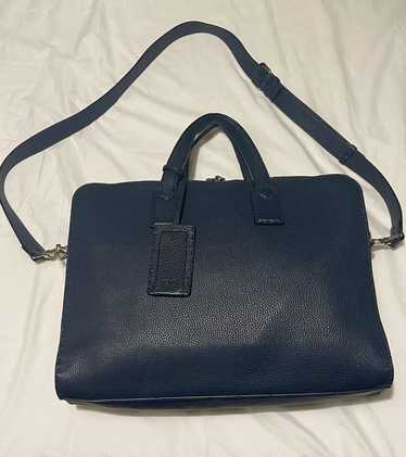 Fendi FENDI Selleria Lui Briefcase Blue Leather