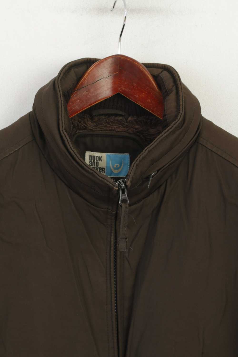 Vintage Duck And Cover Men M Jacket Brown Shiny P… - image 2