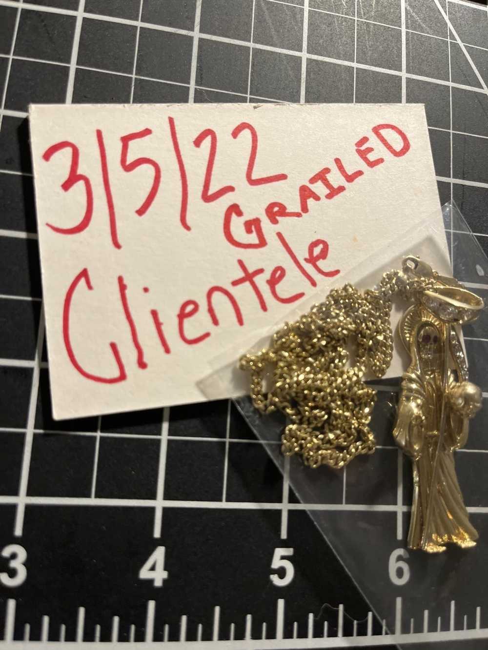 Other 14k Santa Muerte with Scale Pendant w/ 24” … - image 8