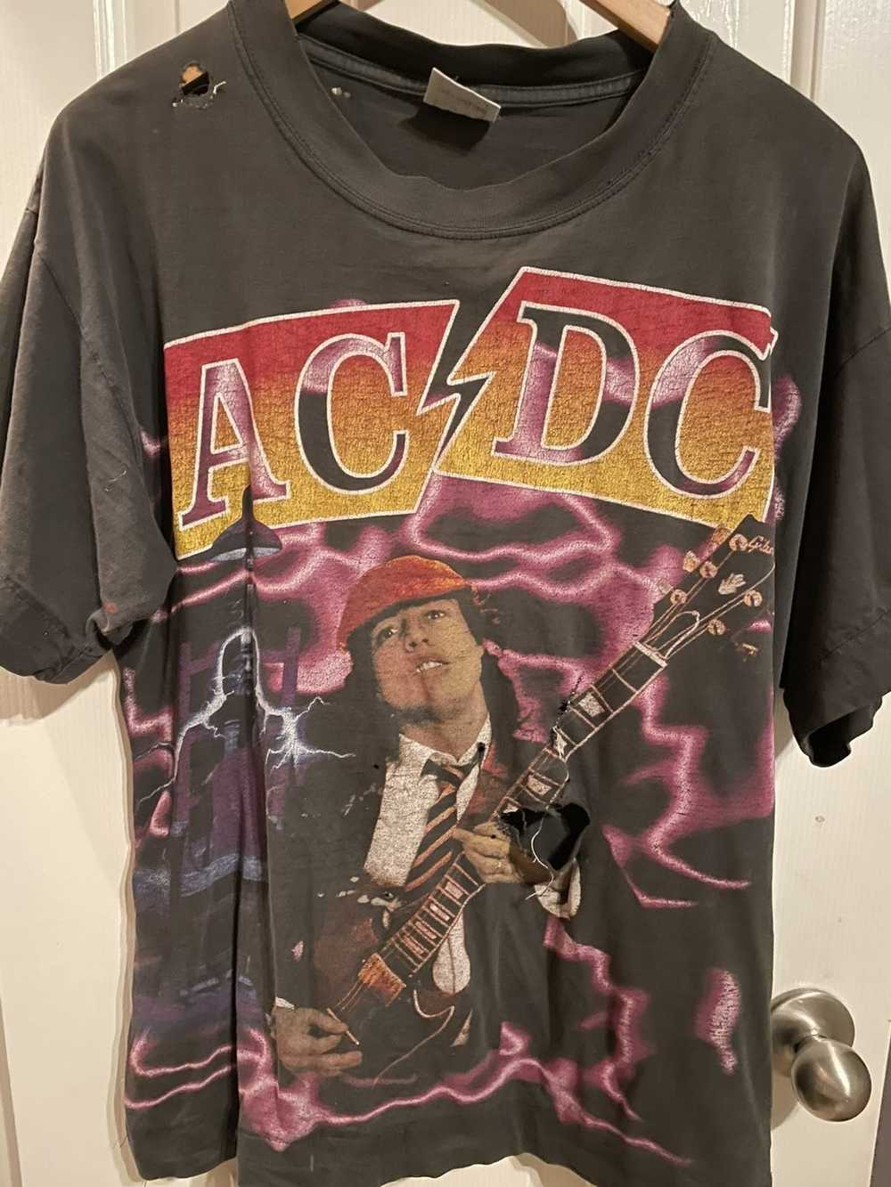 Ac/Dc × Band Tees × Vintage 90s BOOTLEG AC/DC AOP - image 2