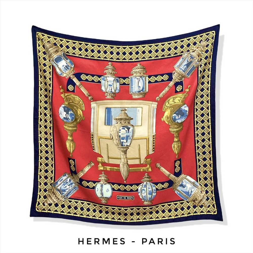 Hermes × Other × Vintage Hermes red & blue FEUX D… - image 1