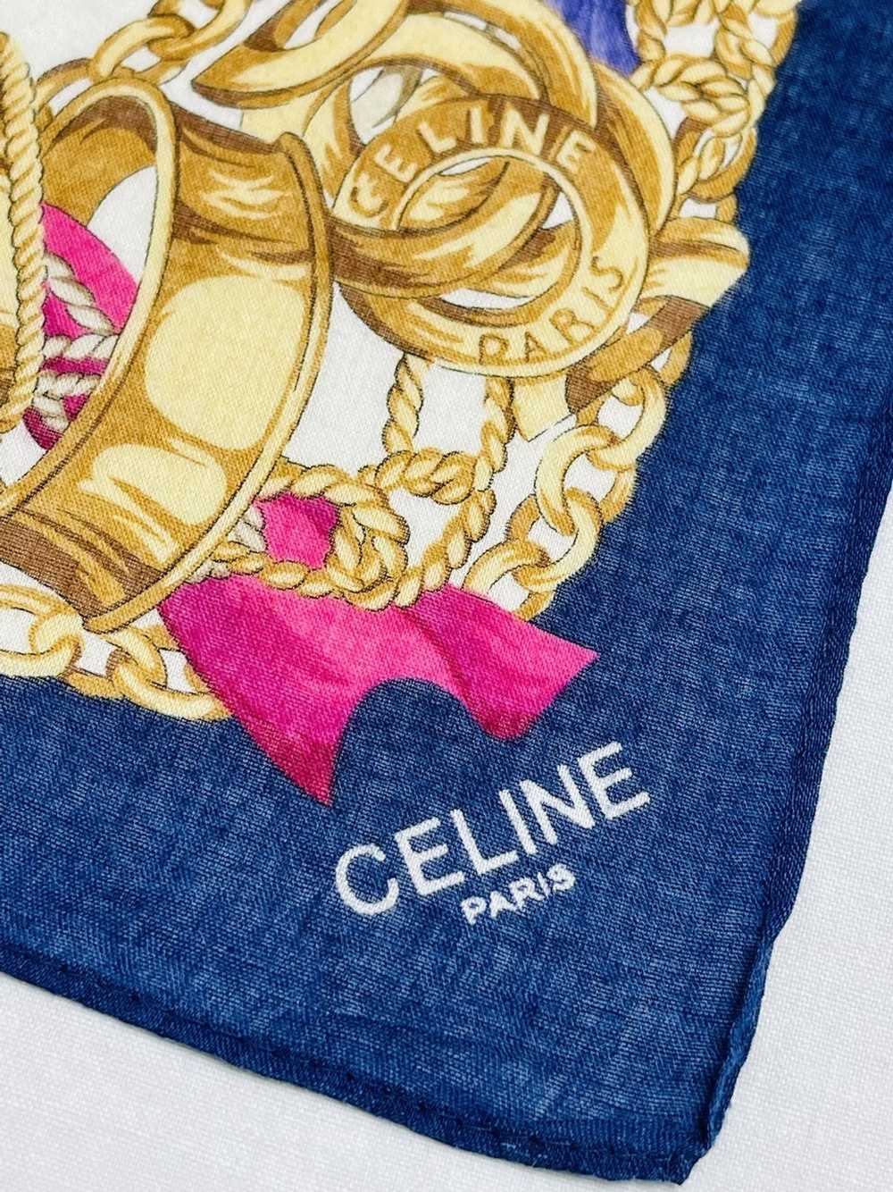 Celine × Vintage Celine Scarf Handkerchief Necker… - image 3