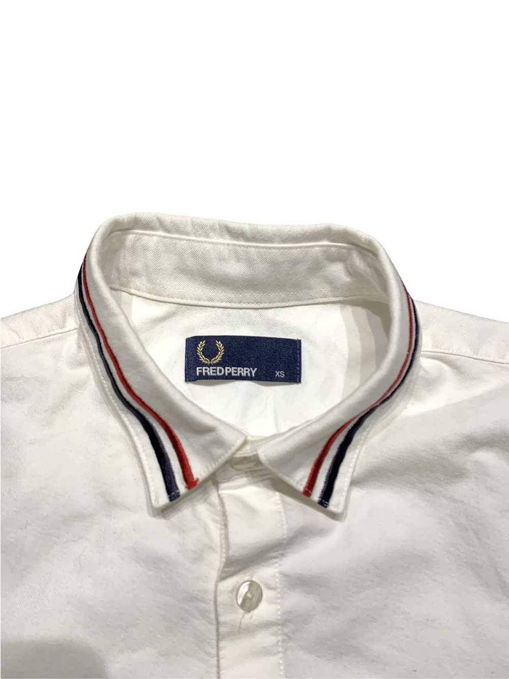 Fred Perry Fred Perry White Twin Tipped Button Sh… - image 3