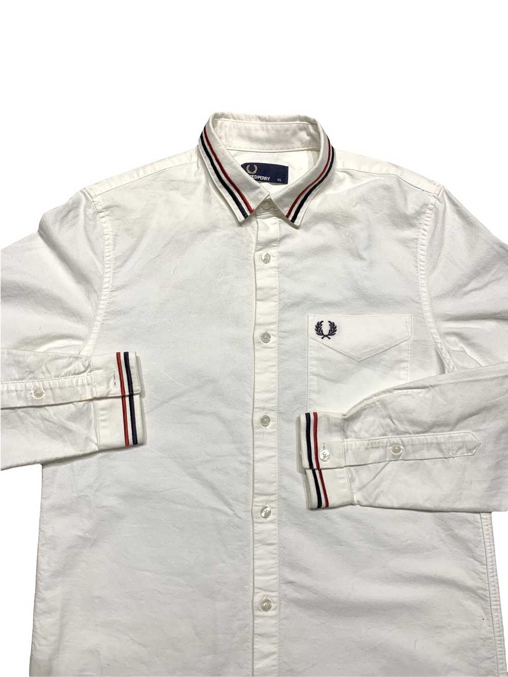 Fred Perry Fred Perry White Twin Tipped Button Sh… - image 4