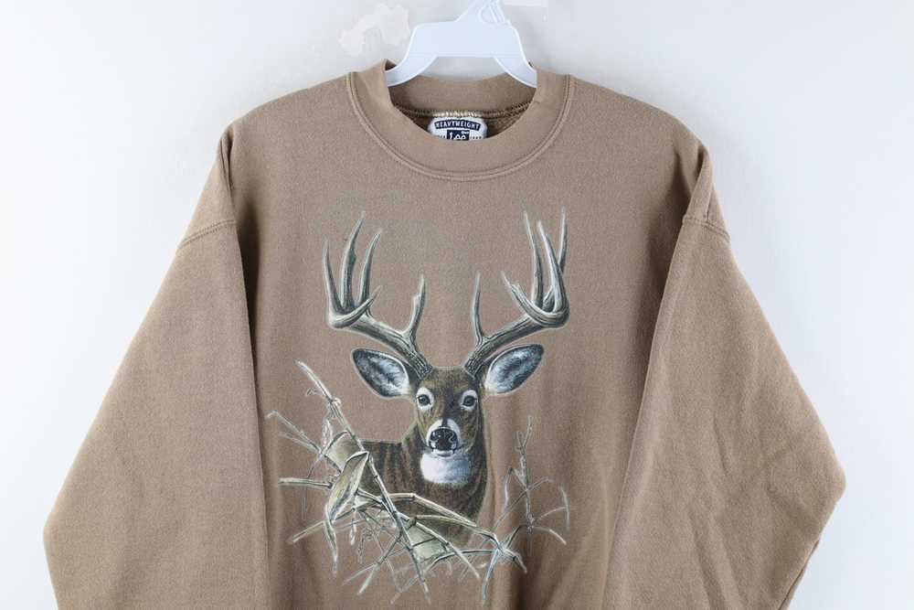 Lee × Vintage Vintage 90s Nature Deer Buck Crewne… - image 2