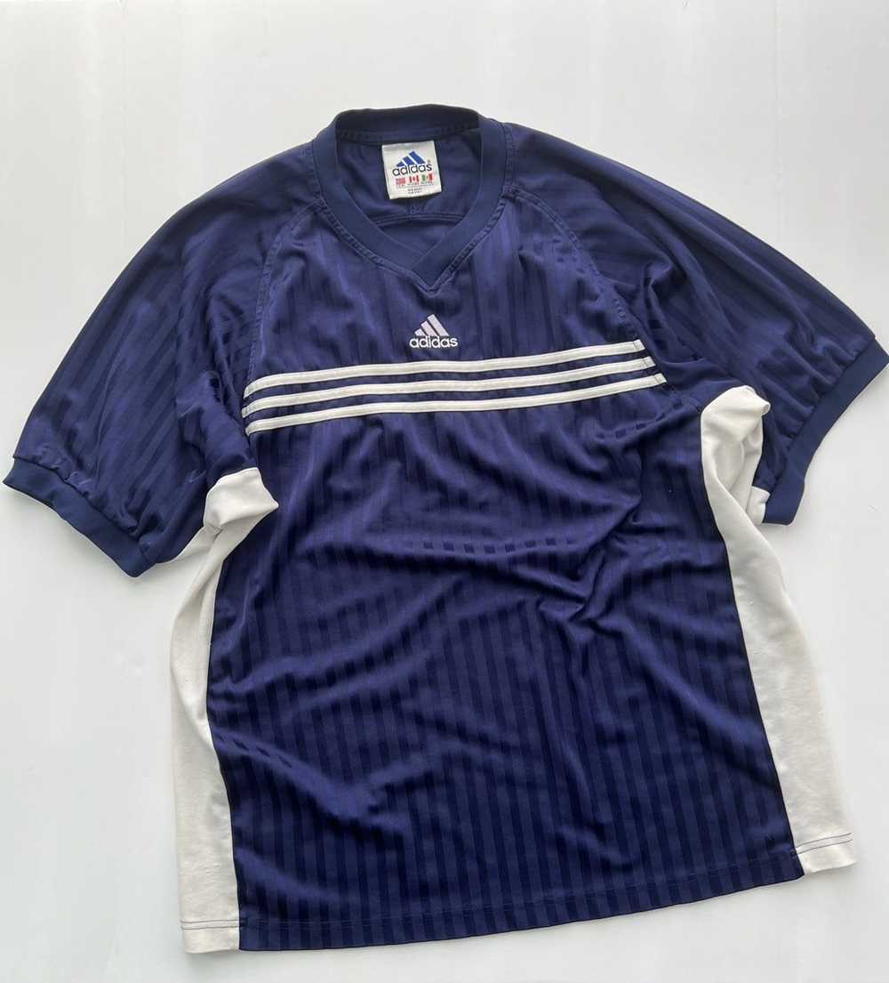 Adidas × Vintage VTG Y2K Adidas Poly Tech Shirt - image 1