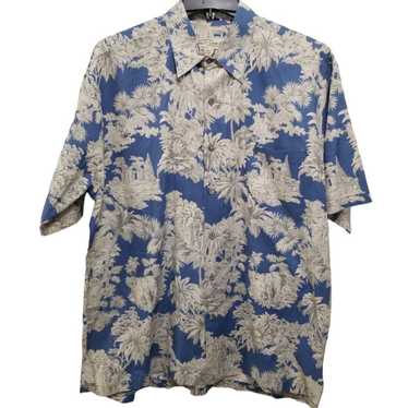 Tori Richard Tori Richard Mens L Palm Print Butto… - image 1