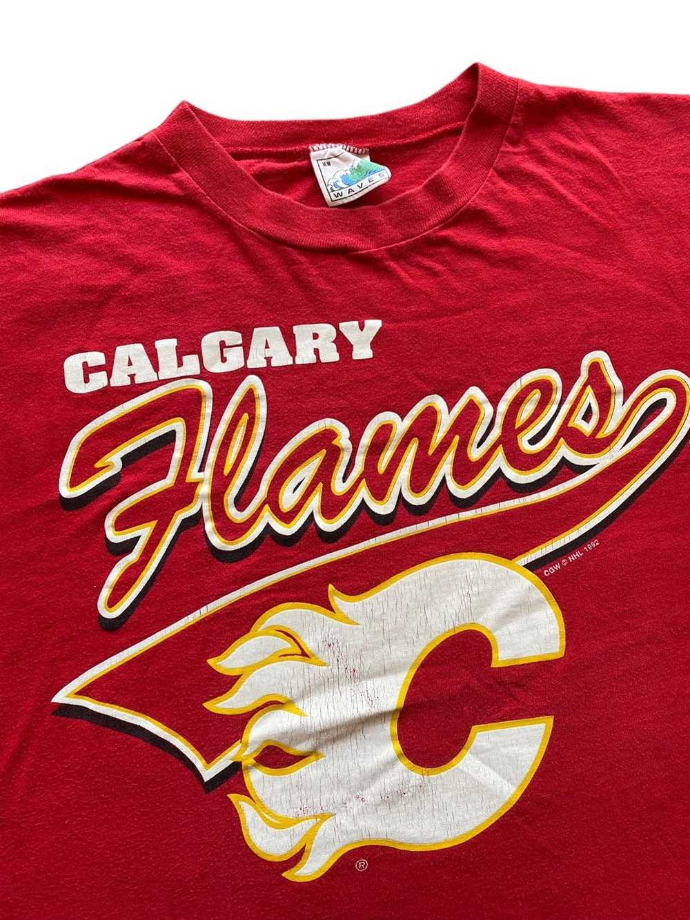 NHL × Vintage Vintage Calgary Flames 1992 t shirt - image 2