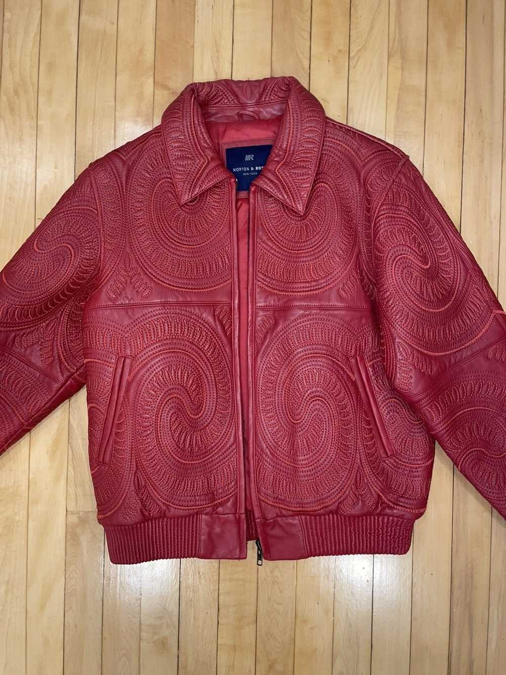 Vintage Paisley Leather Jacket - Gem