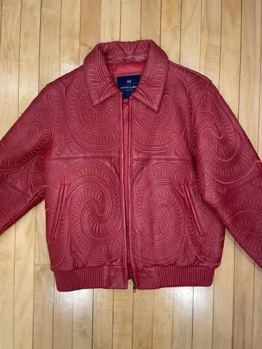 Vintage Paisley Leather Jacket