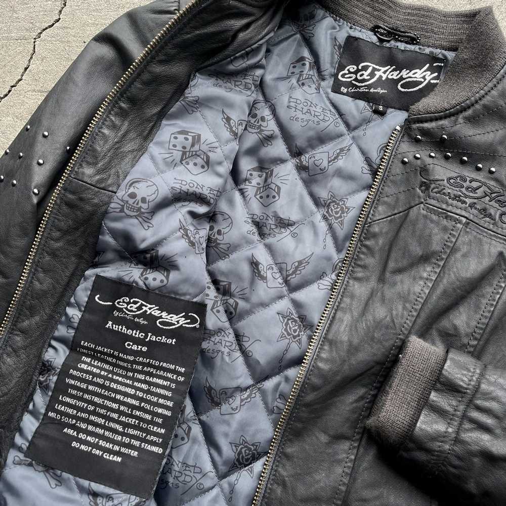 素材本革Ed Hardy Authetic Jacket Finest Leather