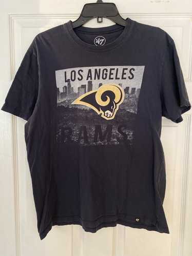  '47 Brand Los Angeles Dodgers Blue Imprint Club Oversized Logo  T-Shirt : Sports & Outdoors