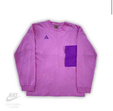 Nike ACG Nike ACG pink cargo sweatshirt nylon poc… - image 1