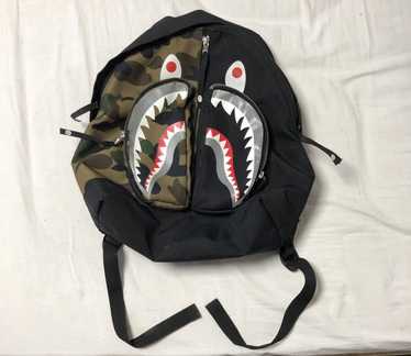 Bape Cool Shark Large Backpack with Lunch Bag Set for Boys Girls - Half Red  Half Blue Camo : : Home