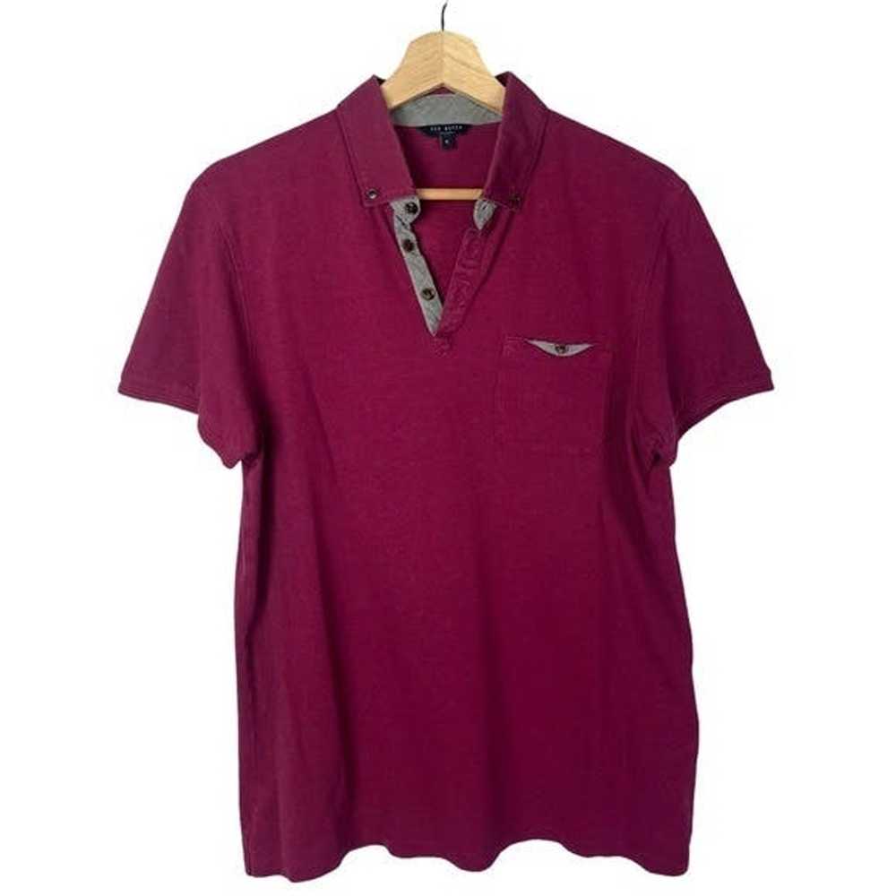 Ted Baker Ted Baker Raspberry Short Sleeve Polo - image 1