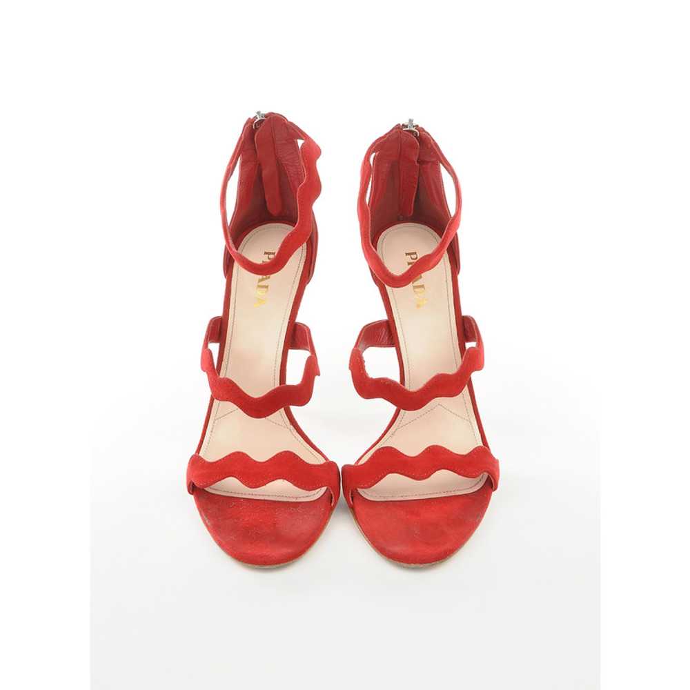 Prada Sandals Suede in Red - image 2