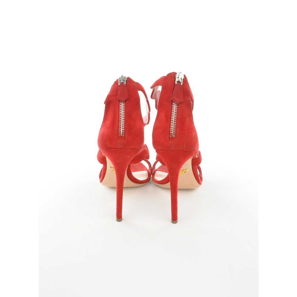 Prada Sandals Suede in Red - image 3