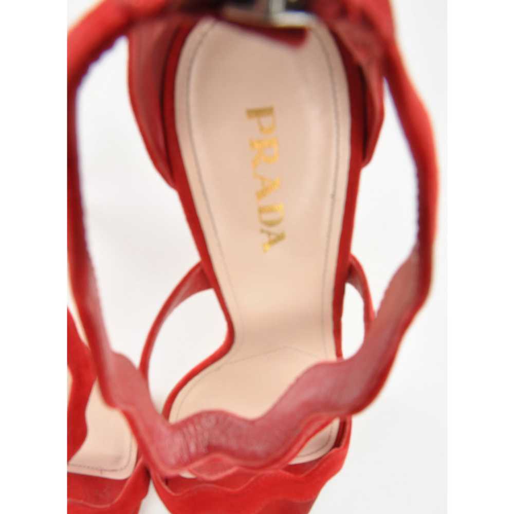 Prada Sandals Suede in Red - image 6