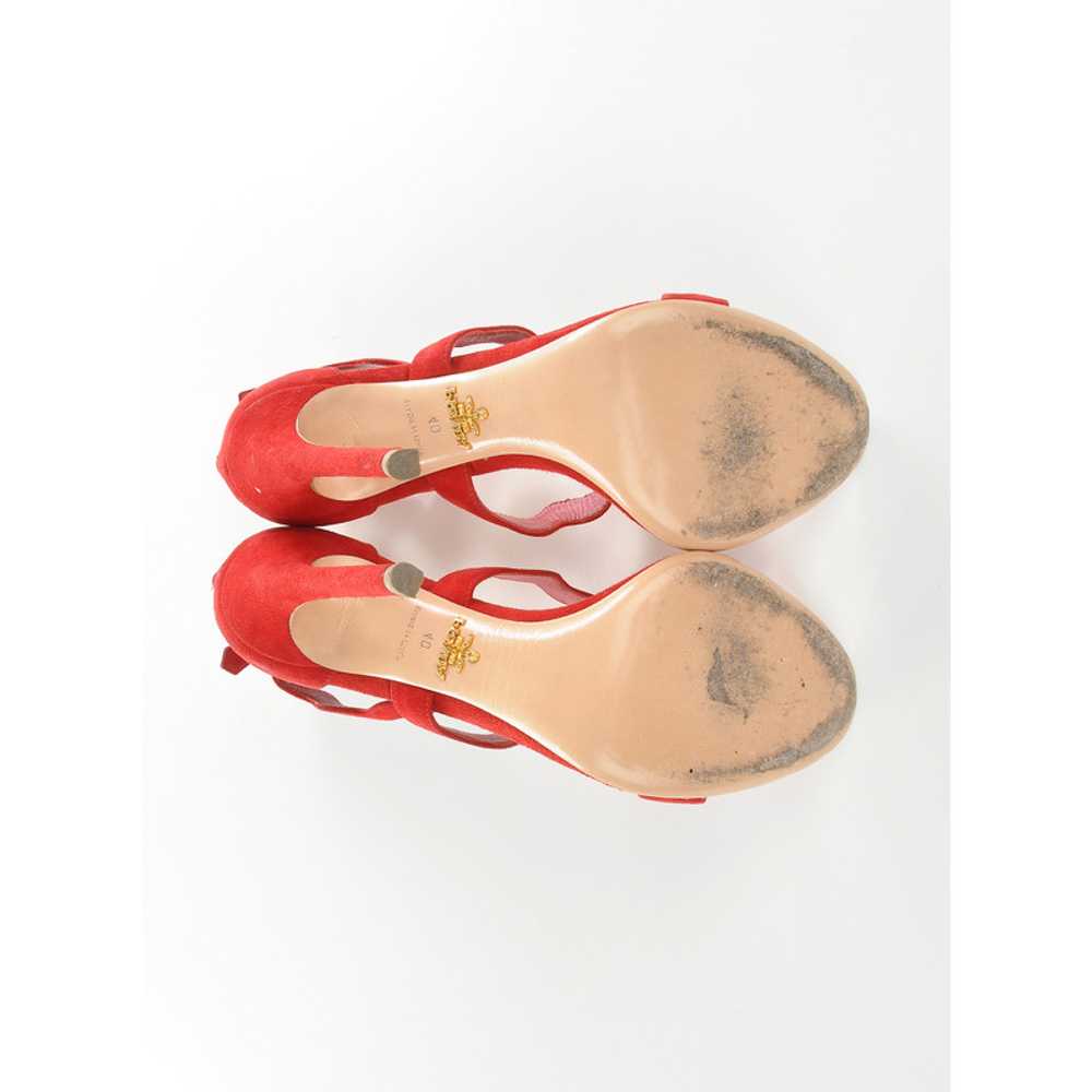 Prada Sandals Suede in Red - image 7