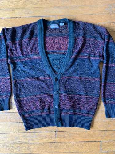 Vintage 90s Striped Abstract Cardigan Sweater