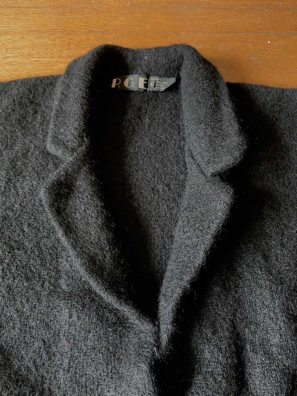 Vintage 80s Black Mohair Cardigan Sweater - image 3