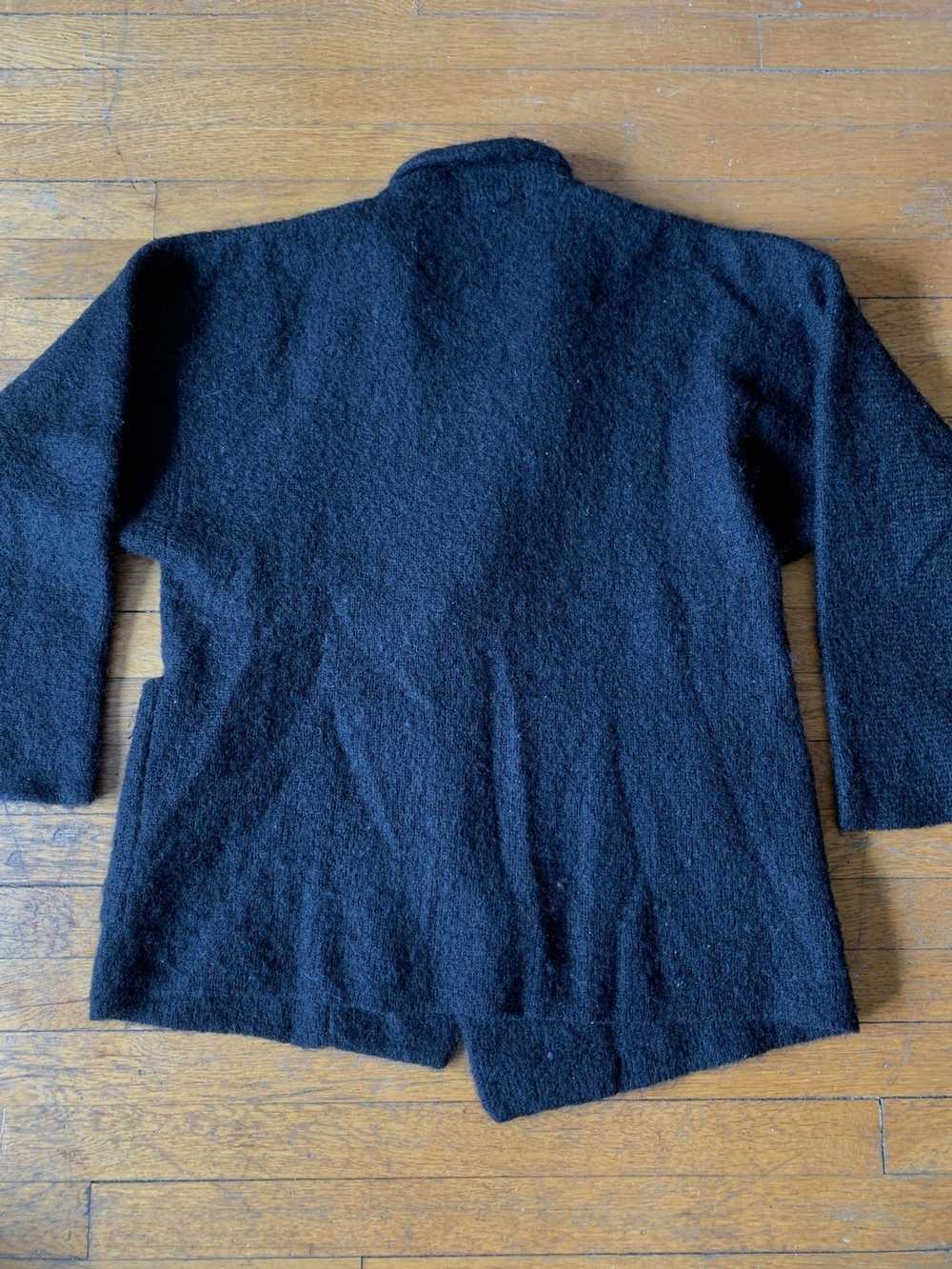 Vintage 80s Black Mohair Cardigan Sweater - image 5