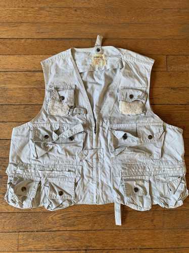 Vintage Expeditions Canvas Tactical Vest Olive Green Fly Fishing