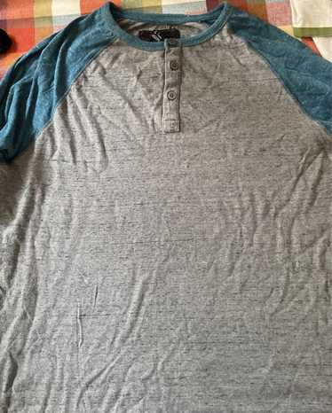 Forever 21 Grey and Blue long sleeve Henley F21