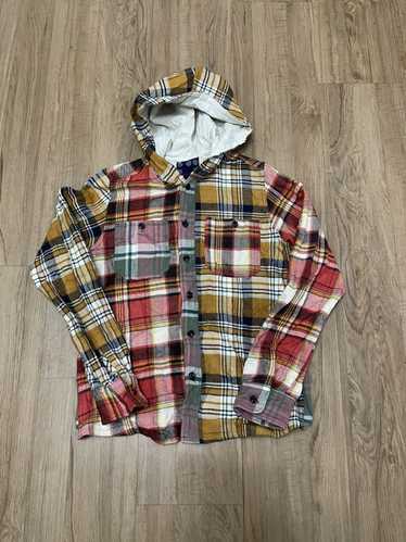 Japanese Brand Old Bettys flannel hoodie shirt