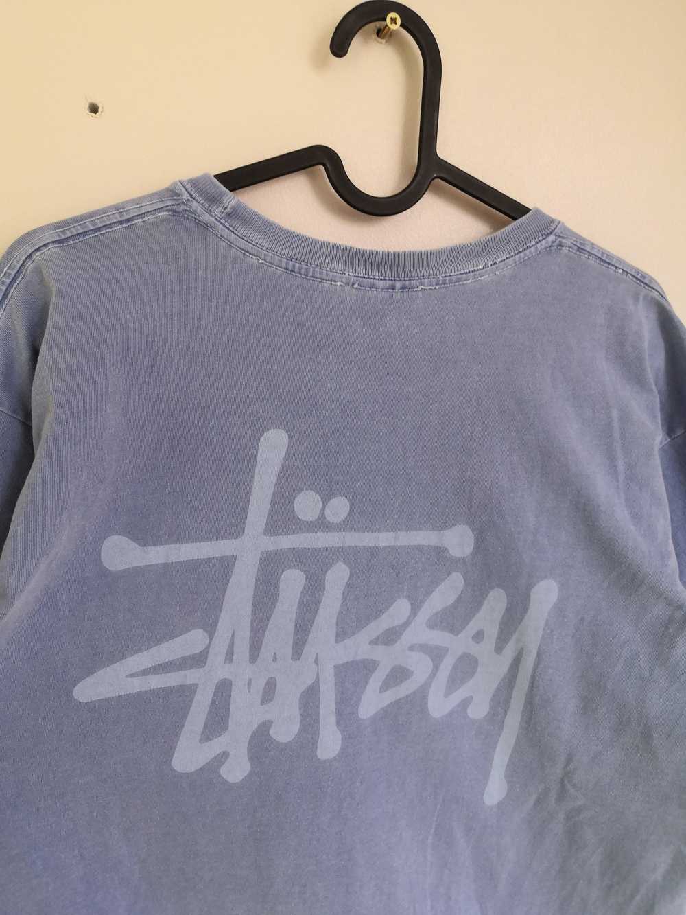 Stussy Stussy long sleeve tshirt baby blue washed… - image 6