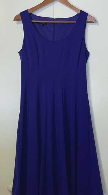 Nine West Dress Womens 10 Purple Sleeveless Pleate