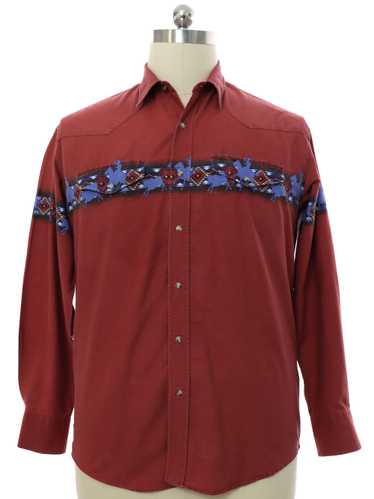 1990's Roper Mens Southwestern Print Western Shirt