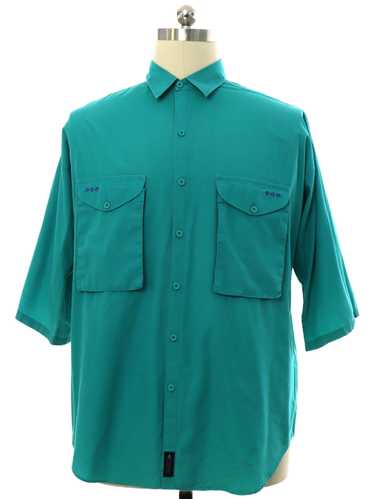 Vintage Columbia Shirt Mens XL Long Sleeve Rust Beige… - Gem