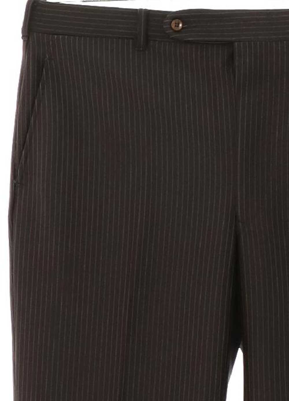 1980's Mens Pinstriped Flat Front Slacks Pants - image 2