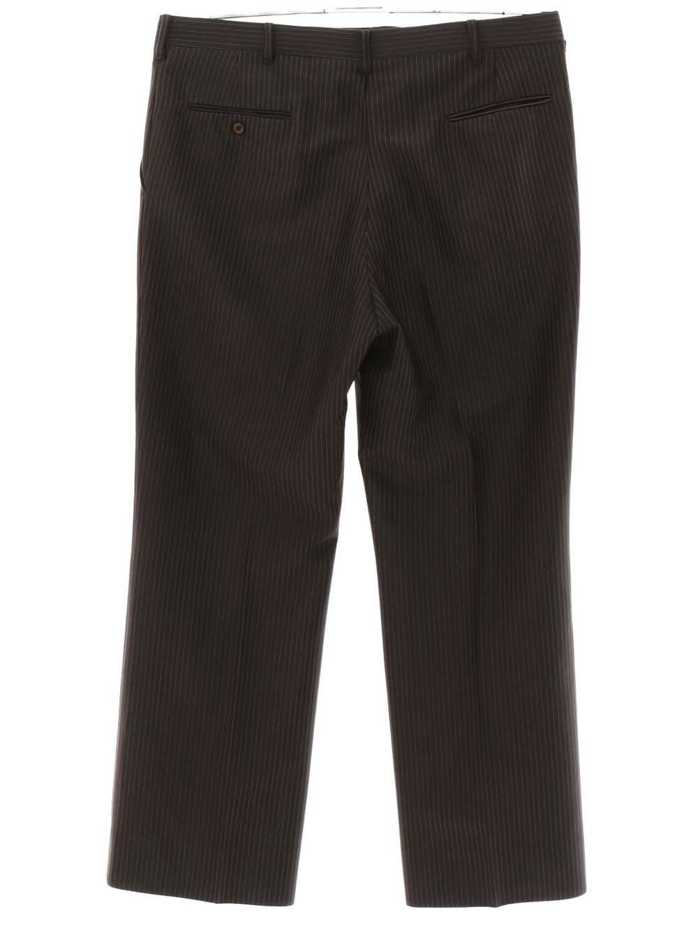 1980's Mens Pinstriped Flat Front Slacks Pants - image 3