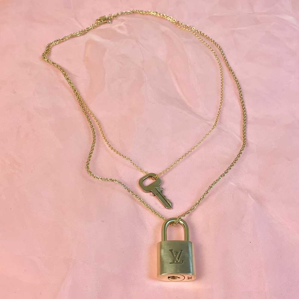 Repurposed lock + key necklace duo - image 4