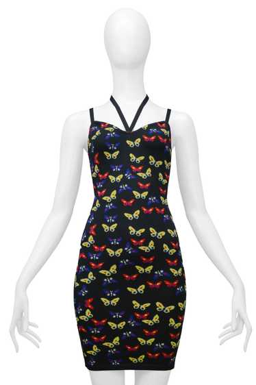 ALAIA ICONIC BUTTERFLY PRINT KNIT DRESS 1991 - image 1