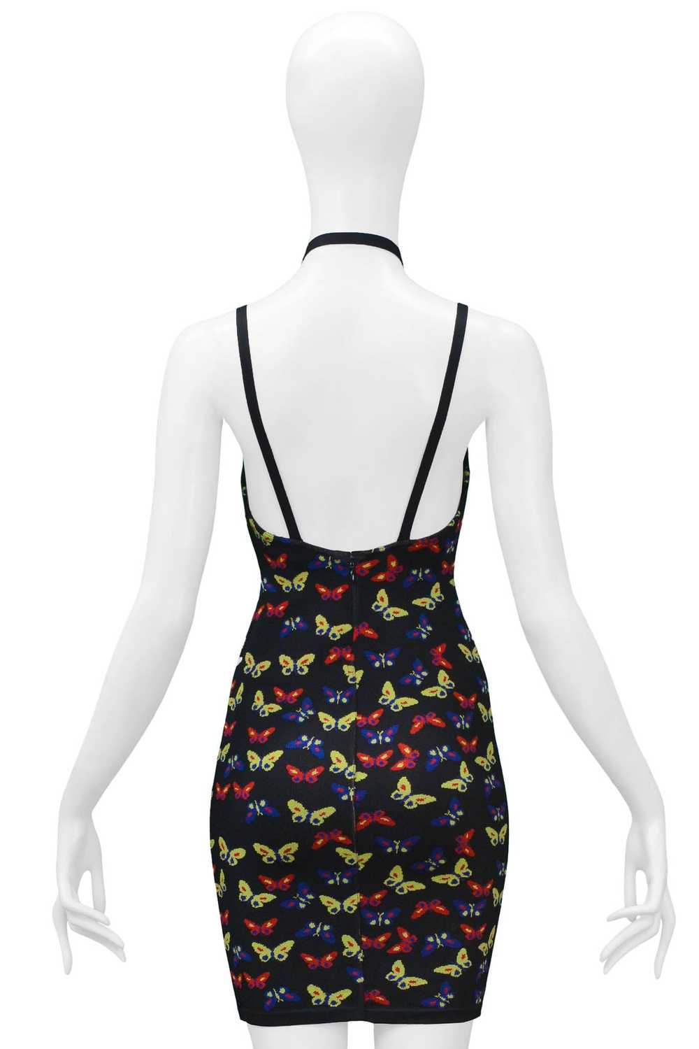 ALAIA ICONIC BUTTERFLY PRINT KNIT DRESS 1991 - image 2