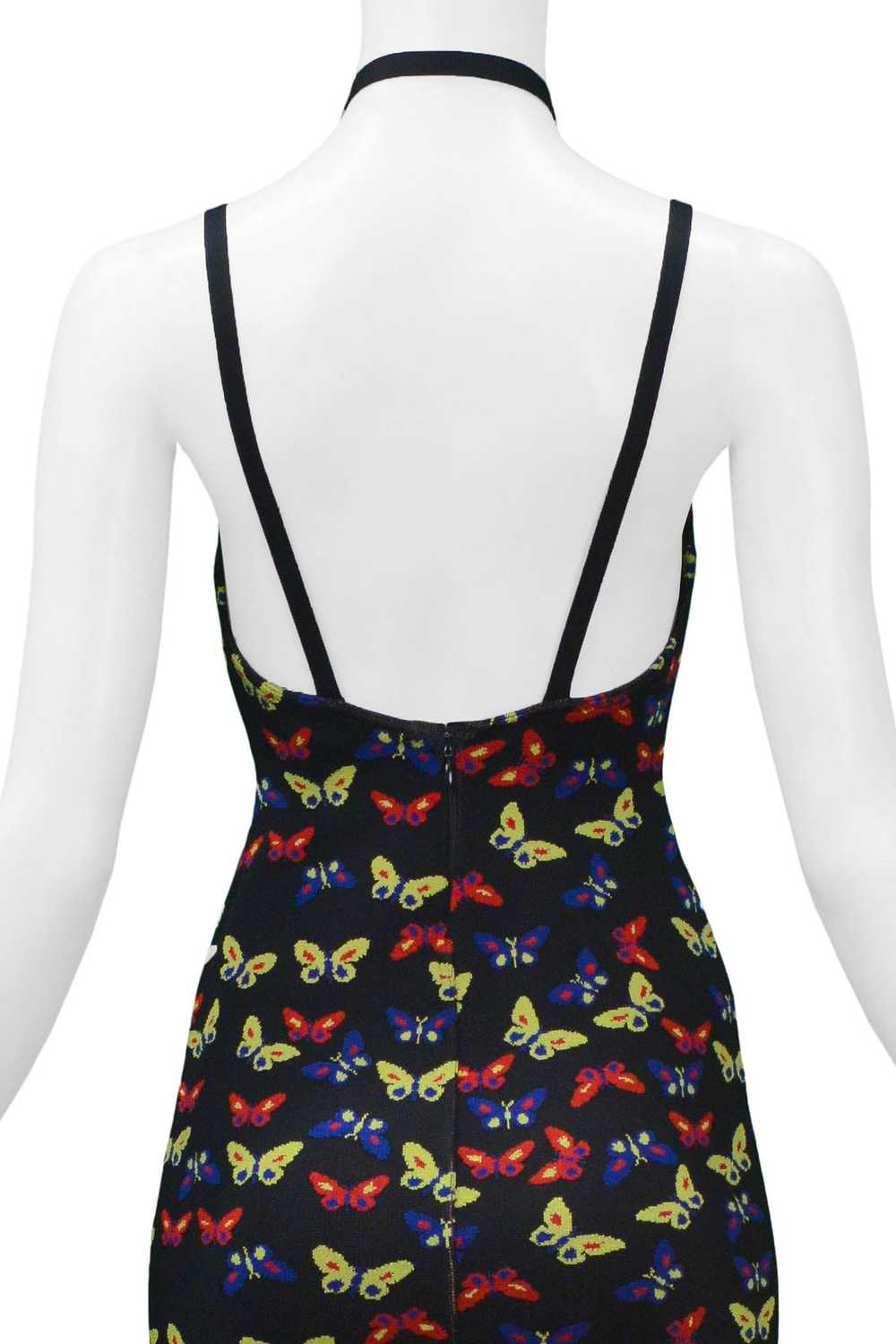 ALAIA ICONIC BUTTERFLY PRINT KNIT DRESS 1991 - image 6
