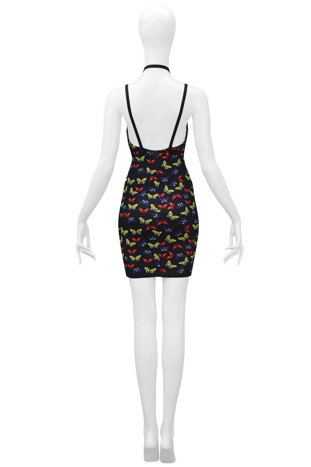 ALAIA ICONIC BUTTERFLY PRINT KNIT DRESS 1991 - image 7